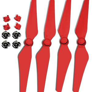 Ultimaxx DJI P4 QR PROPS W/INSTALL KIT- RED