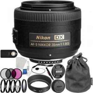 Nikon AF-S DX NIKKOR 35mm F/1.8G Lens Accessory Bundle