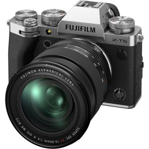 FUJIFILM X-T5 Mirrorless Camera with 16-80mm Lens (Silver)