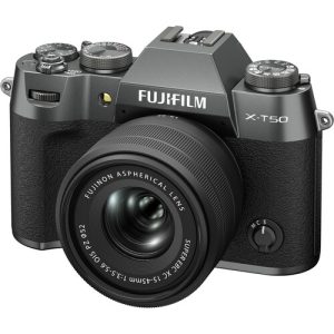 FUJIFILM X-T50 Mirrorless Camera with XC 15-45mm f/3.5-5.6 Lens (Charcoal Silver)