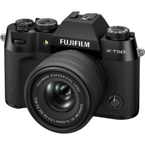 FUJIFILM X-T50 Mirrorless Camera with XC 15-45mm f/3.5-5.6 Lens (Black)