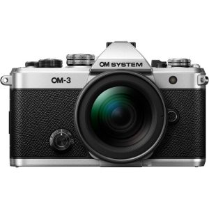 OM SYSTEM OM-3 Mirrorless Camera (Silver) with 12-45mm f/4 Lens Kit