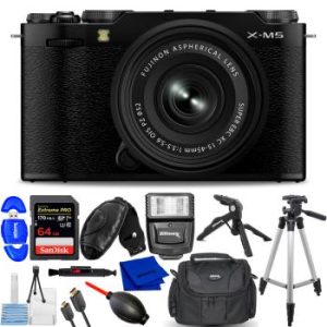 FUJIFILM X-M5 Mirrorless Camera with XC 15-45mm f/3.5-5.6 Lens (Black) Bundle 2